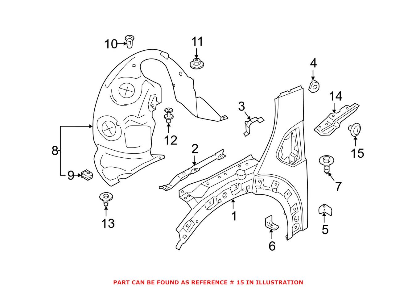 BMW Windshield Cowl Cover Retainer 51718153561